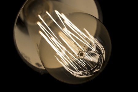 Vintage Light Bulb Lamp Closeup macro shot