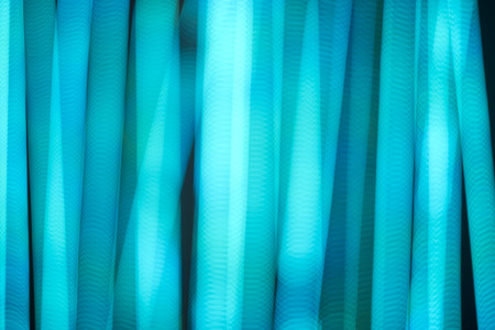 Blue Light Vertical Pattern Bokehの写真素材