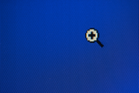 Zoom icon on Blue