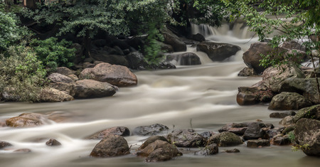Flash Flood in Long Exposure shotの写真素材