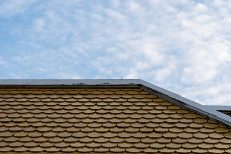 Brown Roof with Blue Sky