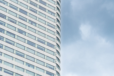 Building with Blue Sky and Cloudの写真素材