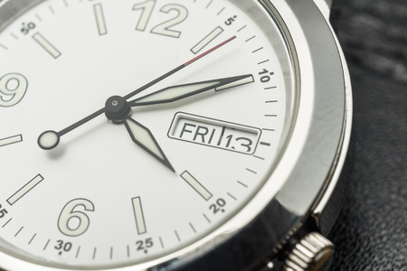 Friday 13th in Watch macro shot