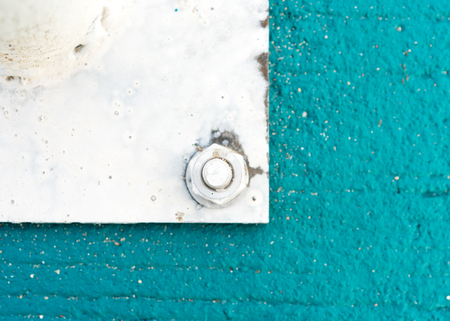 White Nut Bolt on White Plateの写真素材
