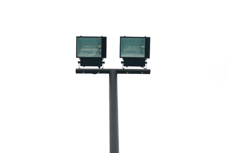 flood light pole on white background