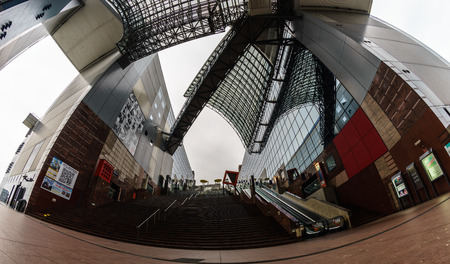 KYOTO, JAPAN - February 10, 2018 : Modern Interior design of Kyoto station.