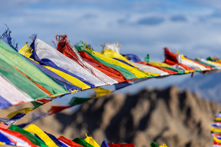 Prayer Flags of Leh Ladakh, Jammu and Kashmir, India