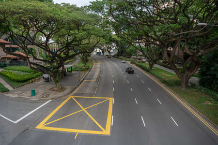 Orchard Blvd Green road of Singaporeのeditorial素材