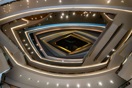Bangkok, Thailand - Dec 5, 2018 :  Ceiling of the Iconsiam Shopping mall Tourist attraction of Bangkok, Thailandのeditorial素材