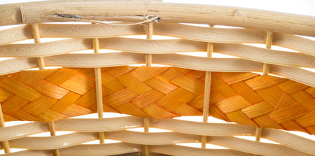 close up of bamboo weaving basket