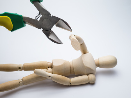use plier kil manikin on white background