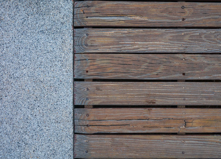 wood board with concrete on left side