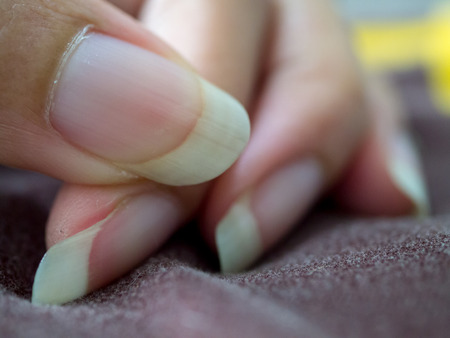 clean woman's long nailの写真素材