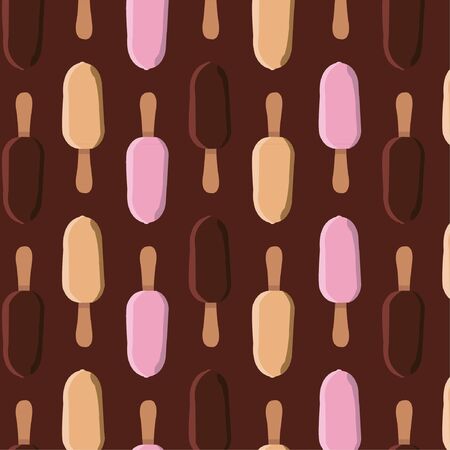 Fantastic hand drawn vector ice cream patternsのイラスト素材