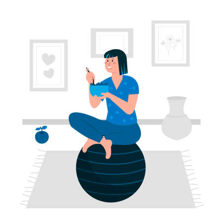 Illustration concept healthy lifeのイラスト素材