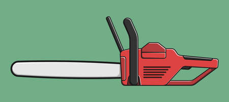 Chainsaw illustration on isolated background
