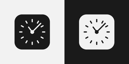 Clock vector basic shape iconのイラスト素材