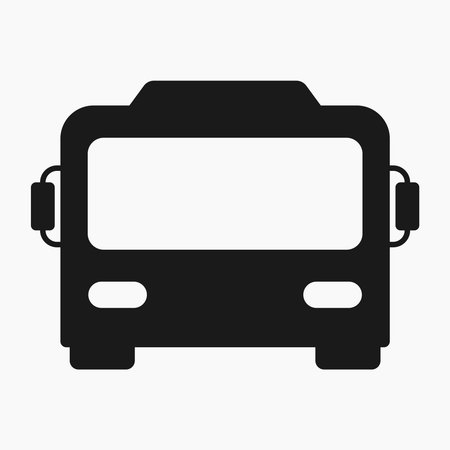 public transport bus front view shape icon vector illustrationのイラスト素材