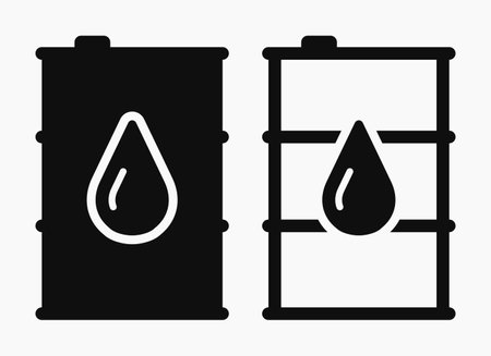 oil barrel line shape icon vector flat illustrationのイラスト素材