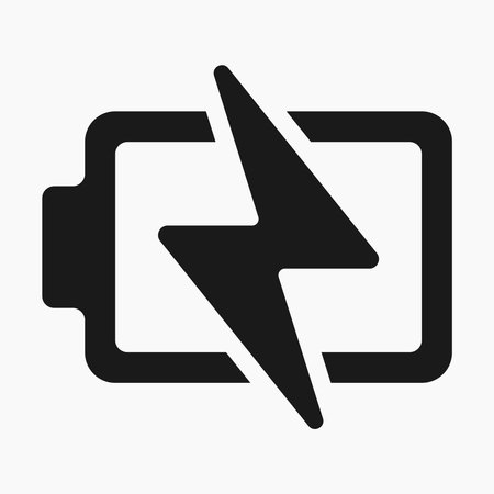 charging battery accumulator simple line icon vector flat illustrationのイラスト素材