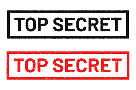 top secret red stamp label textured vector flat illustrationのイラスト素材