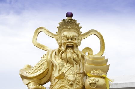 Golden Chinese God of Mercyの写真素材