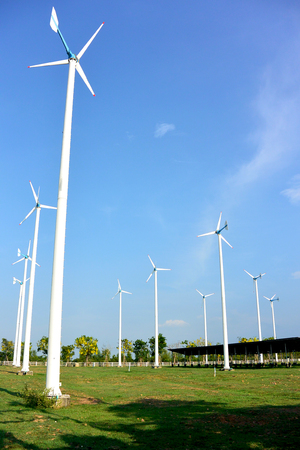 Wind turbines for local development.の写真素材