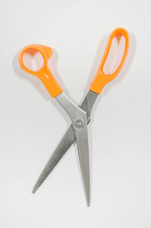Scissors on a white backgroundの写真素材