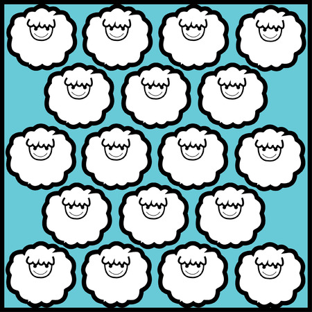 sheeps patterのイラスト素材