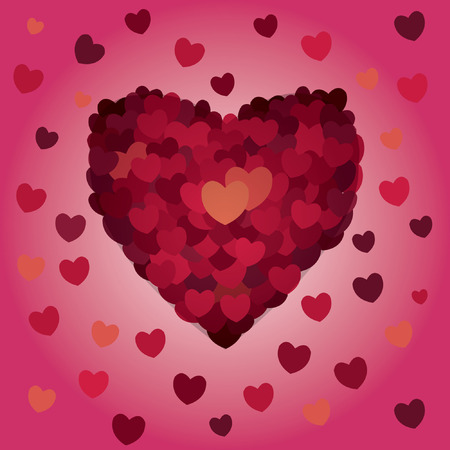 Valentines day. Abstract  hearts. Loveのイラスト素材