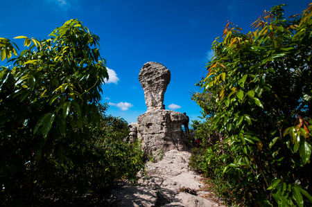 Cup-shaped stone The Pa Hin Ngam National Parkの写真素材