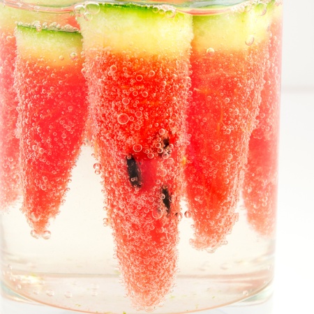 sparkling watermelon sliceの写真素材