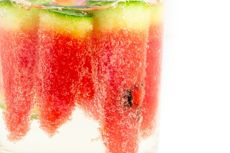 sparkling watermelon sliceの写真素材