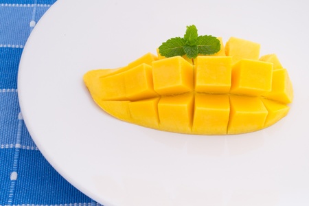 Glutinous rice with mangoの写真素材
