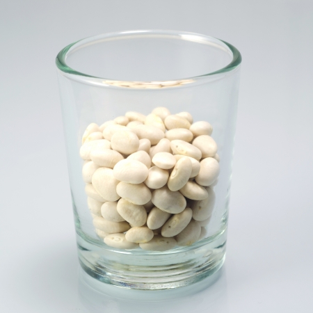 white bean in glassの写真素材