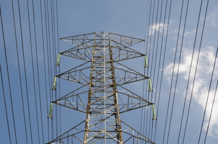 High volate electric poleの写真素材