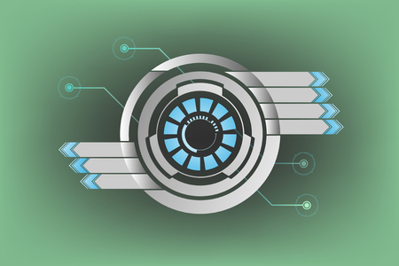 Gear and circle vector technology templateのイラスト素材