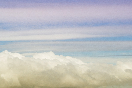 sky and clouds background retro colorの写真素材