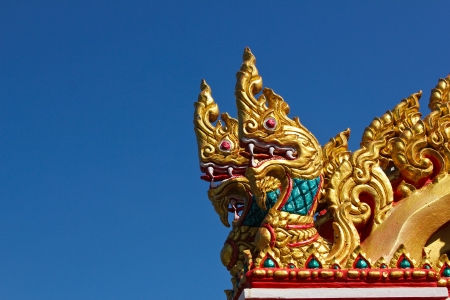 King of naka statue on blue sky の写真素材