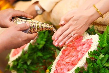 Thai wedding ceremony engagementの写真素材