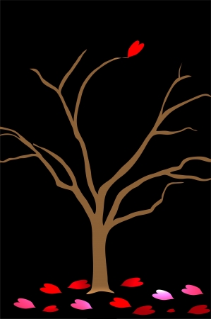 broken heart treeの写真素材