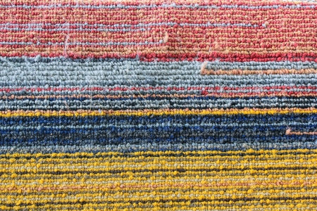 Home rug handmade made from ragsの写真素材
