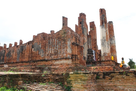 The ancient temple in ayutthaya, Thailandの写真素材