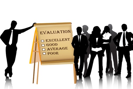 An evaluation report cardの写真素材