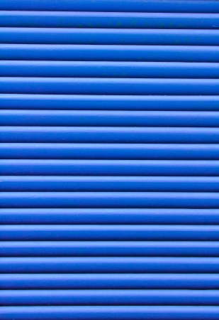 blue Blinds with drawstringの写真素材