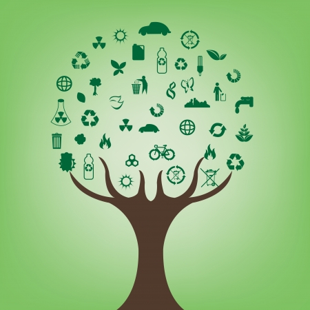 recycle treeの写真素材
