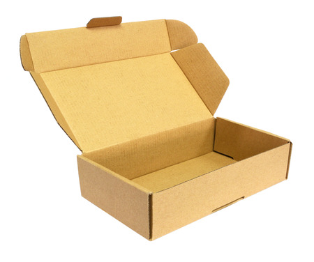 Cardboard box with isolated on white