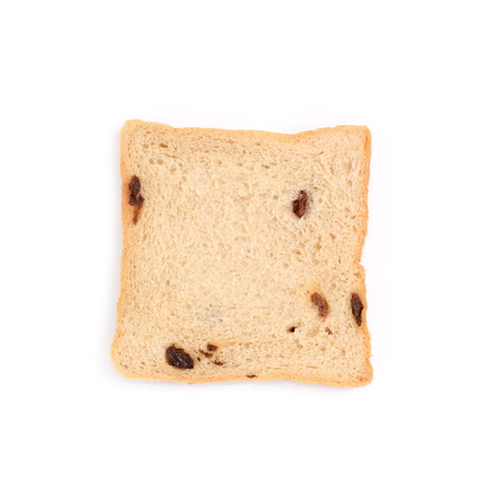 slice of bread on white backgroundの写真素材