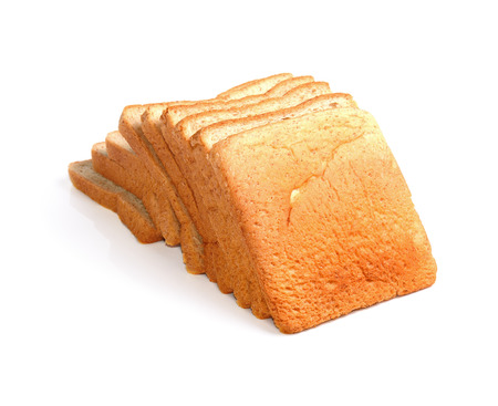 sliced bread isolated on white background
