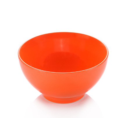 Orange Bowl on white backgroundの写真素材